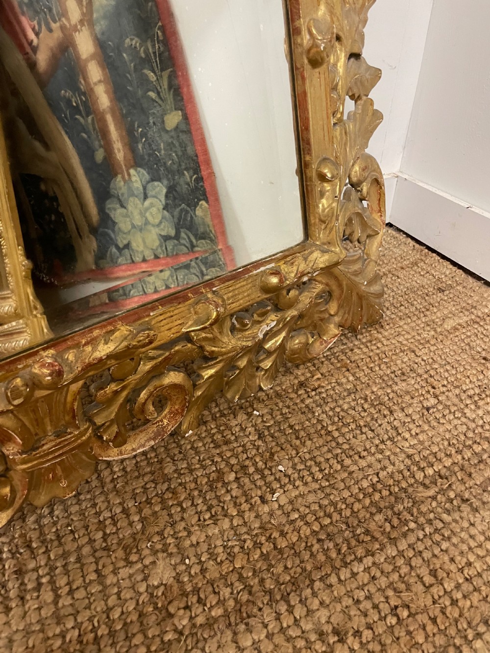 19th century carved wood gilt mirror  View VIII