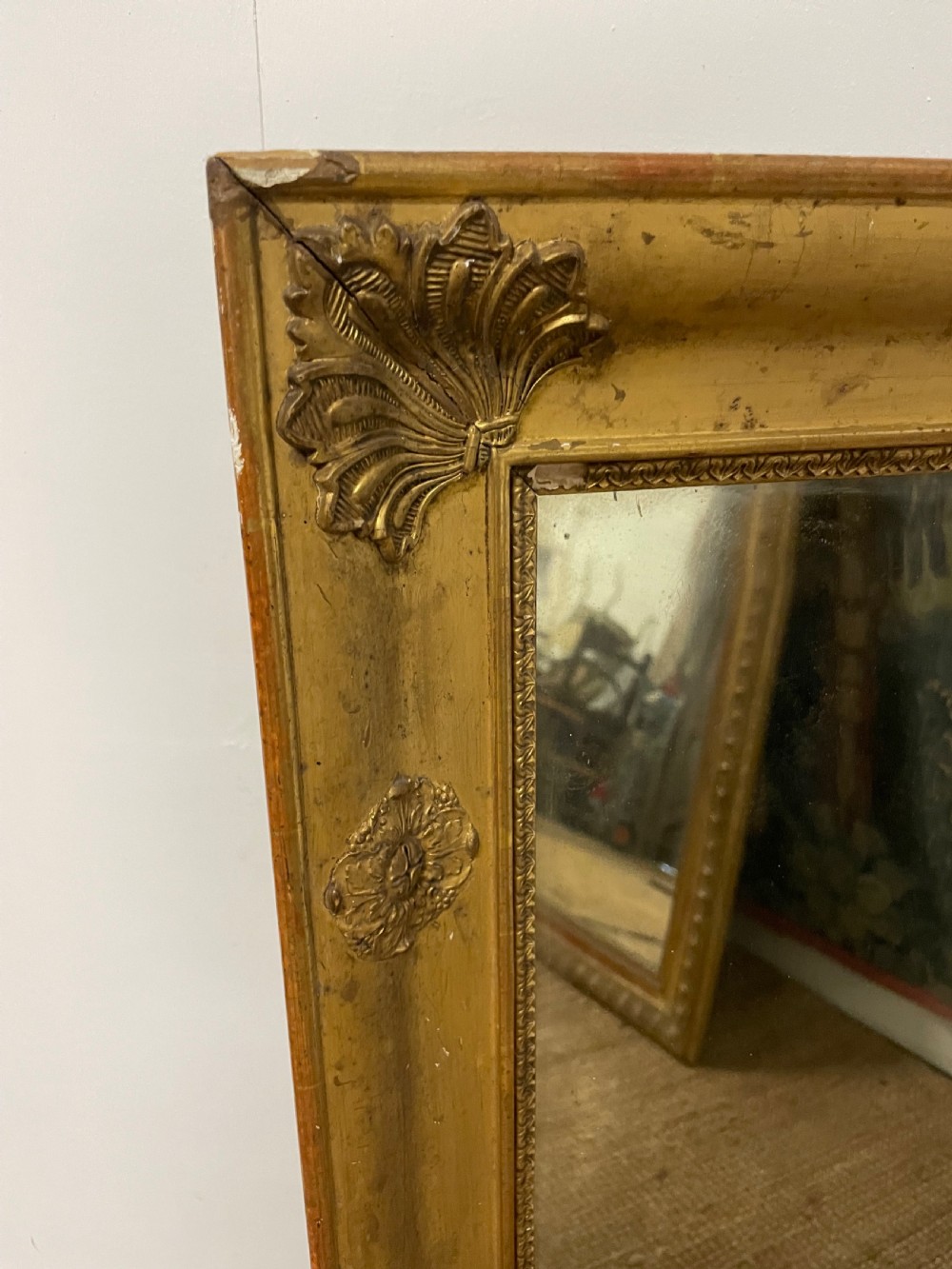 Antique French gilt mirror 106 x 80  View VII