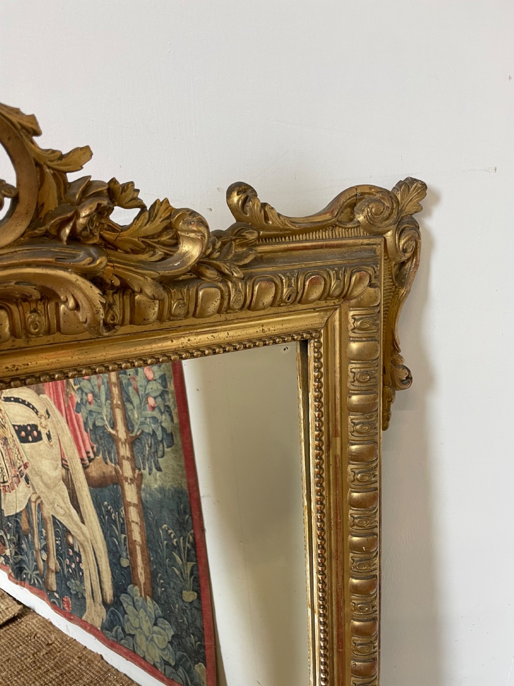 Decorative 19th French gilt mirror  View III