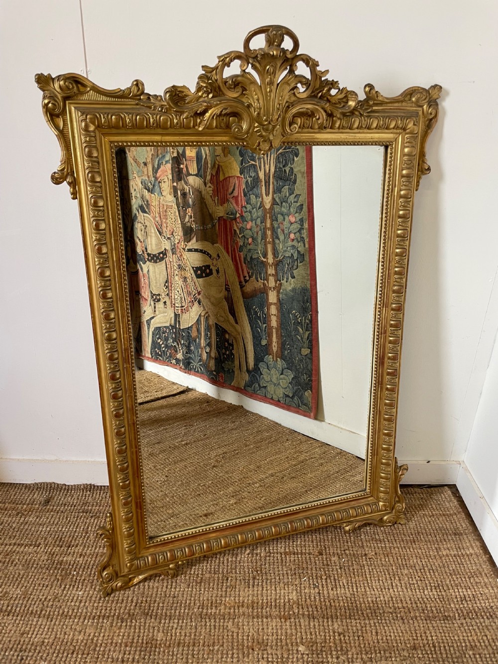 Decorative 19th French gilt mirror  View IV