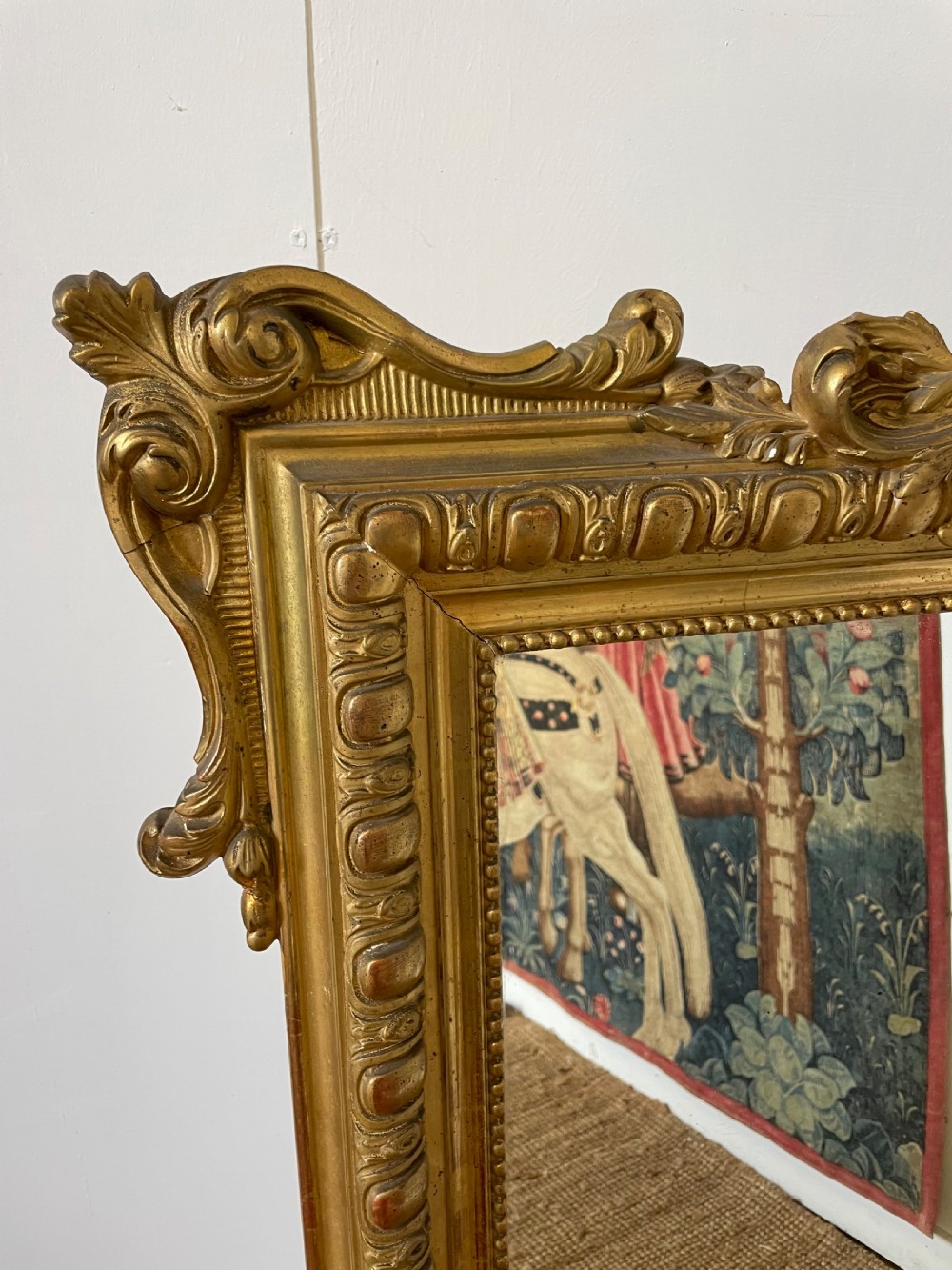 Decorative 19th French gilt mirror  View V