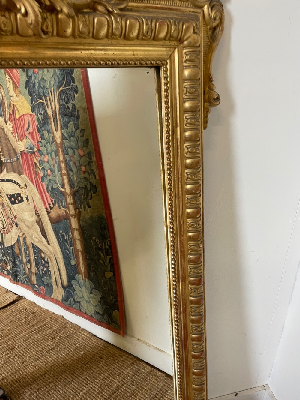 Decorative 19th French gilt mirror  View XV
