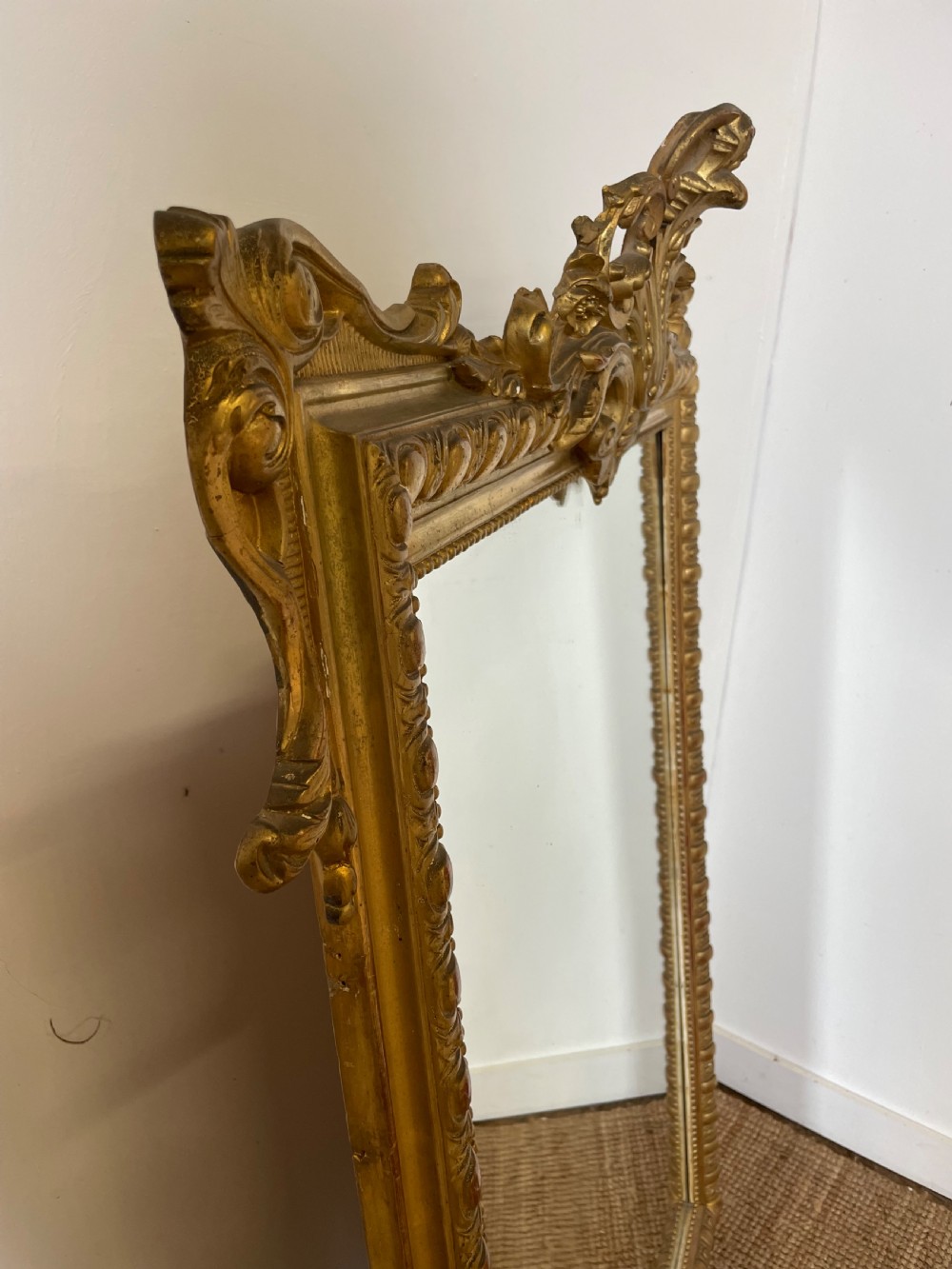 Decorative 19th French gilt mirror  View XIX