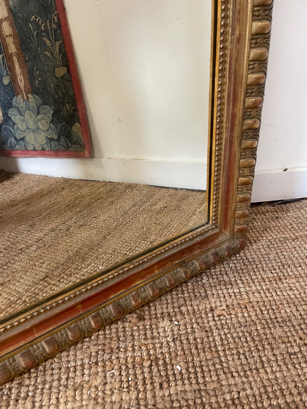 19th century French gilt over mantle mirror  View VII
