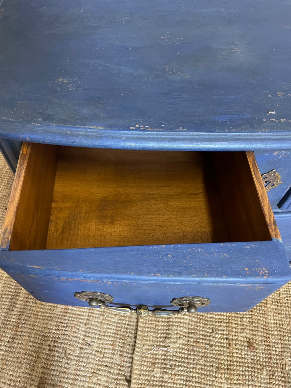 18th century style painted French commode , blue  View XI