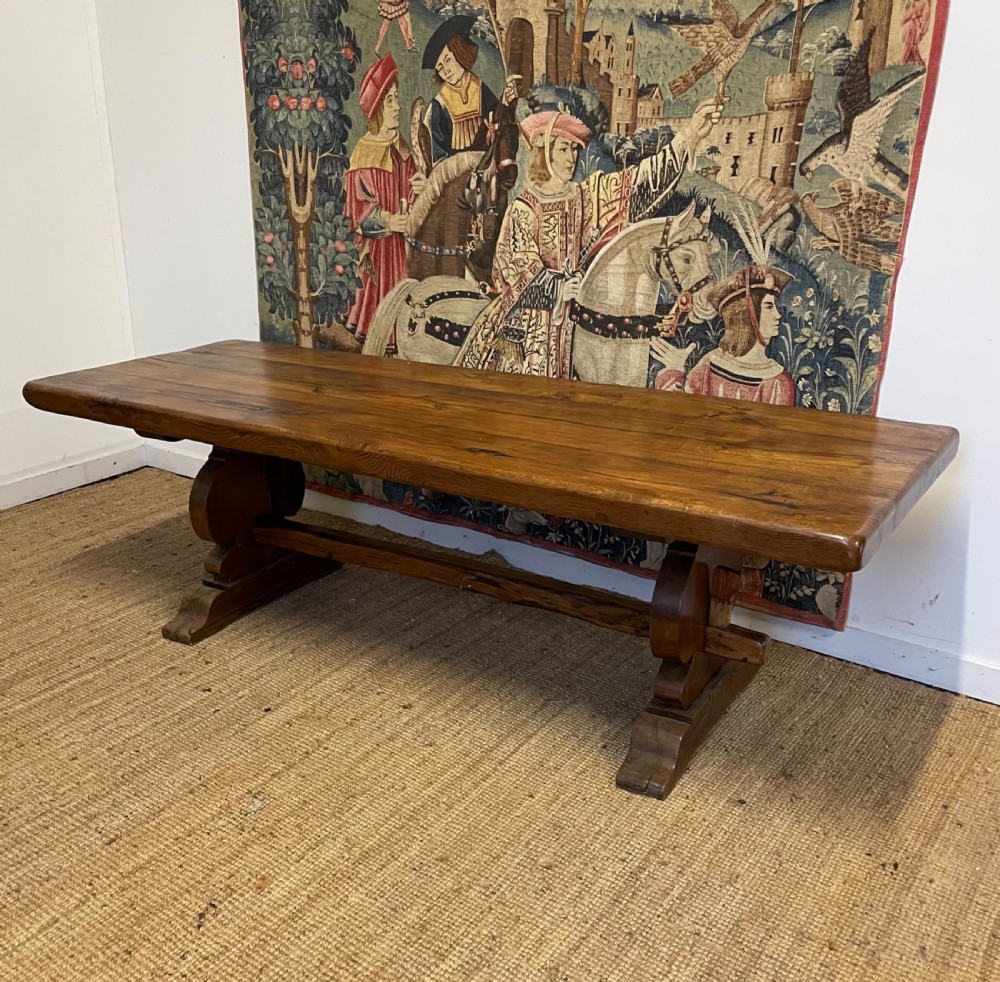 Early 20th century oak refectory table 