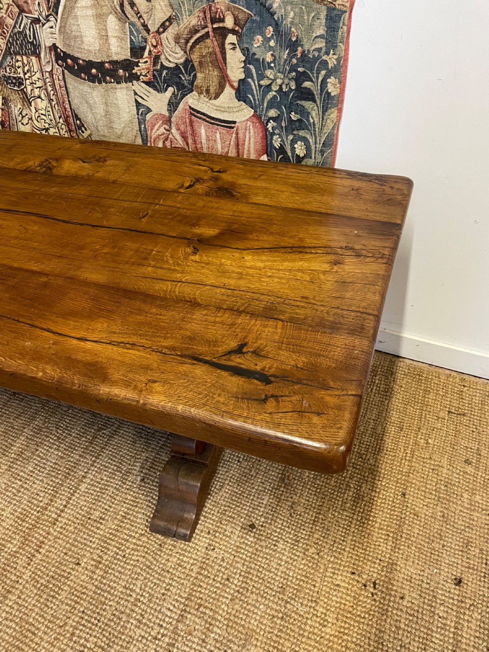Early 20th century oak refectory table  View III