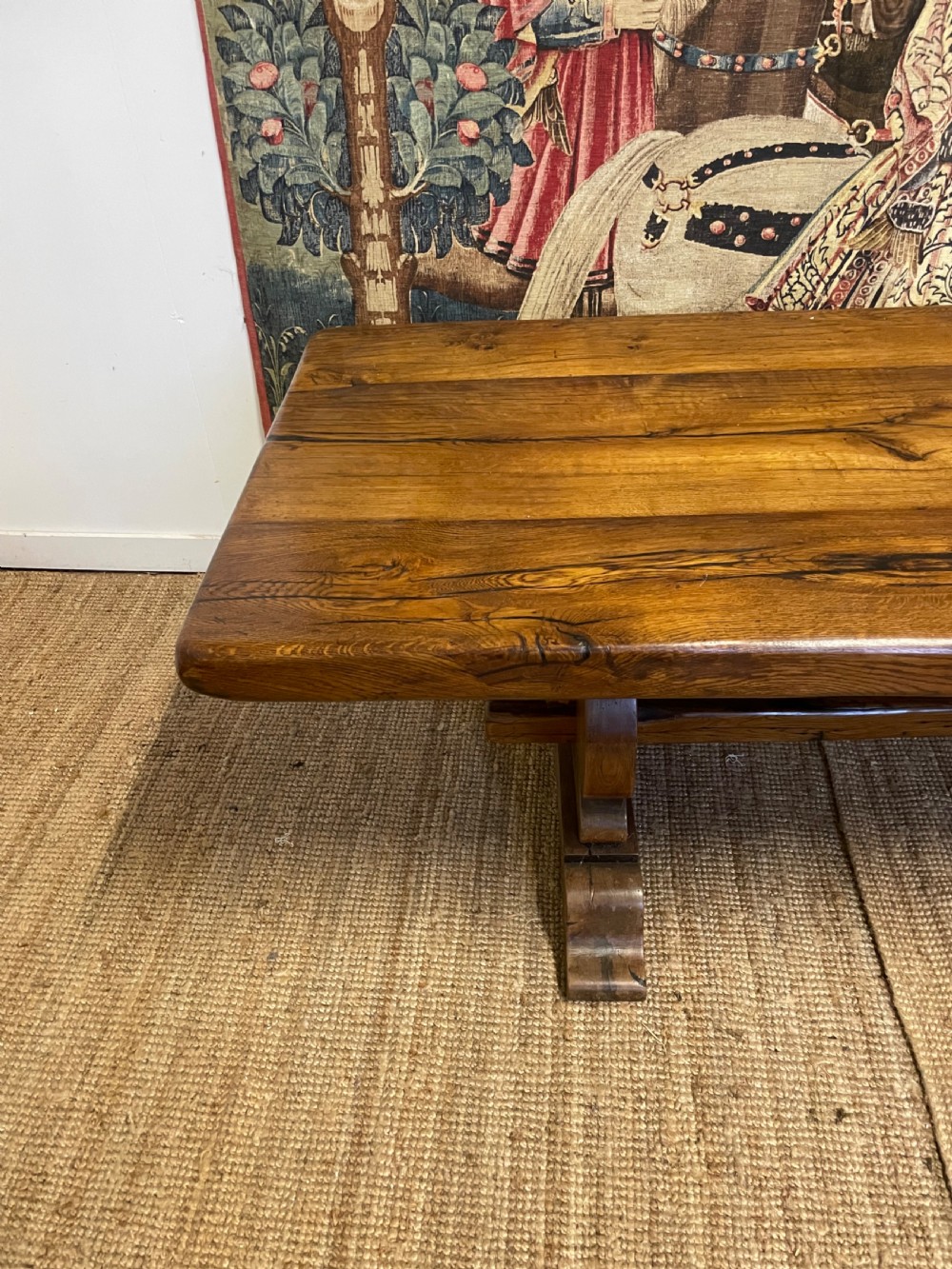 Early 20th century oak refectory table  View VI