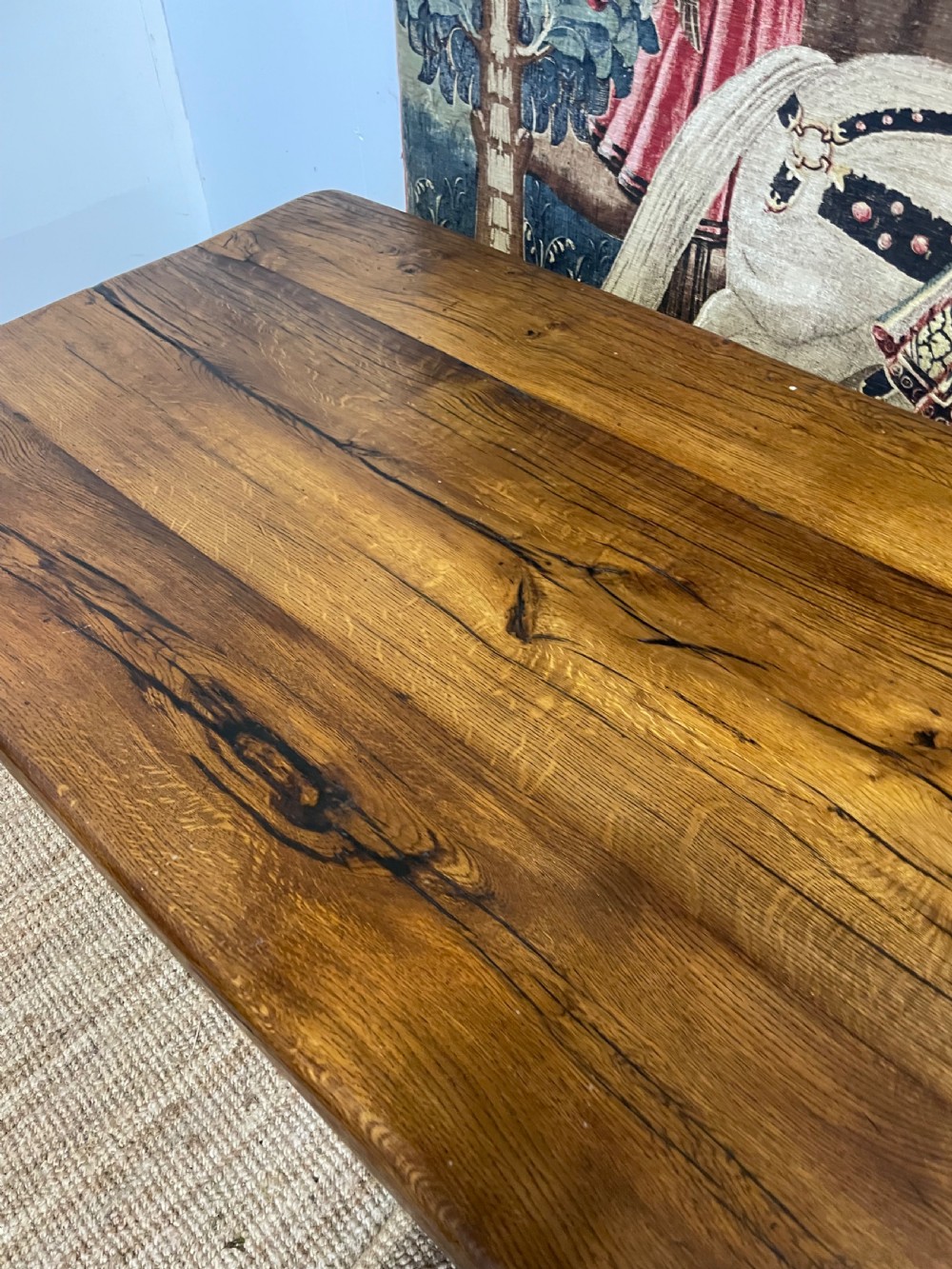 Early 20th century oak refectory table  View VIII