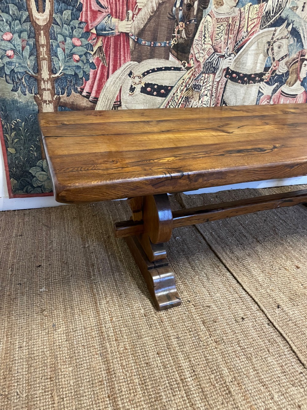 Early 20th century oak refectory table  View X