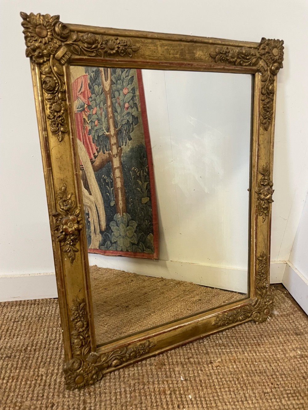 19th century gilded wall mirror 
