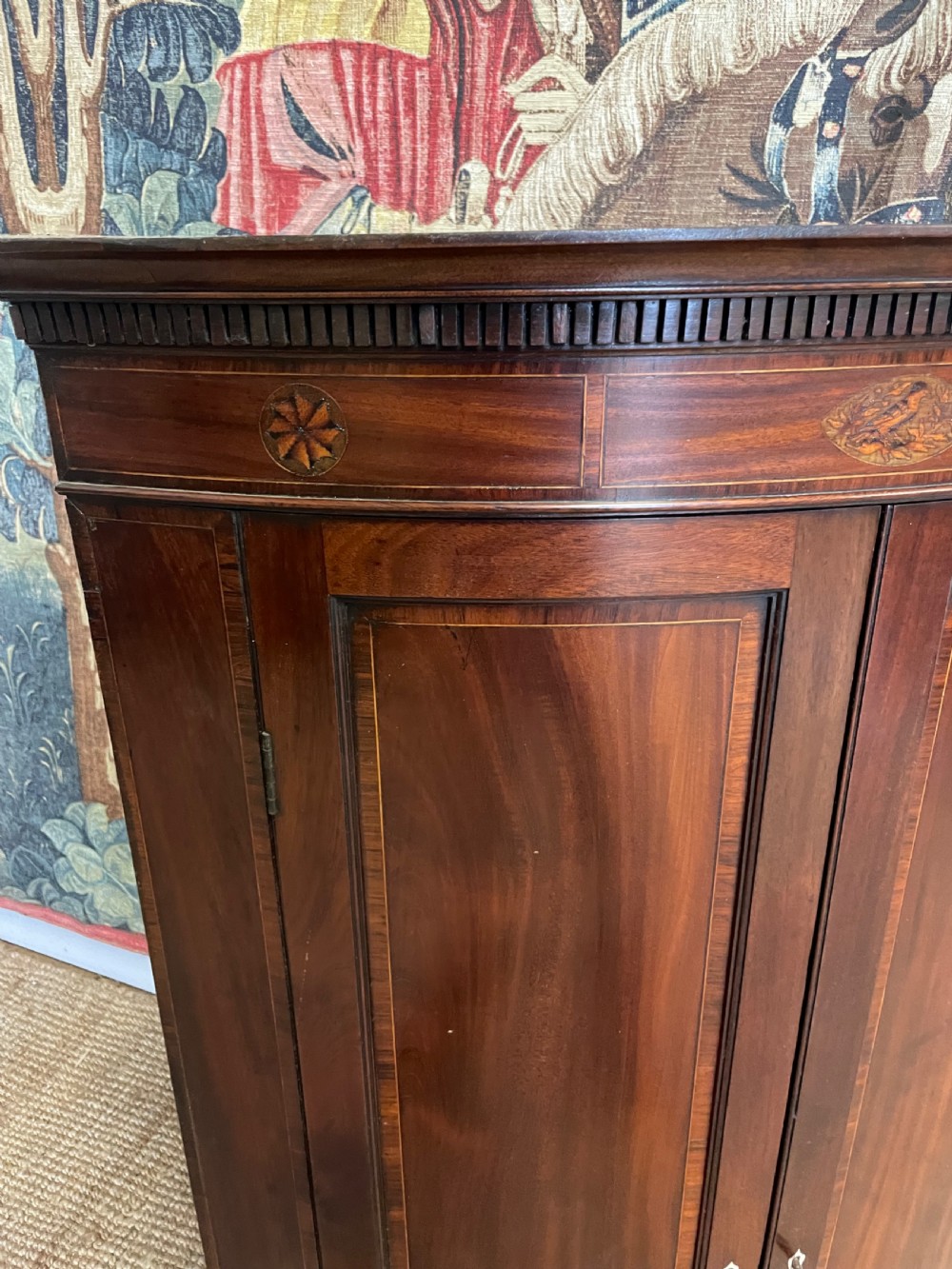 Georgian Mahogany bow-fronted corner cupboard  View IV