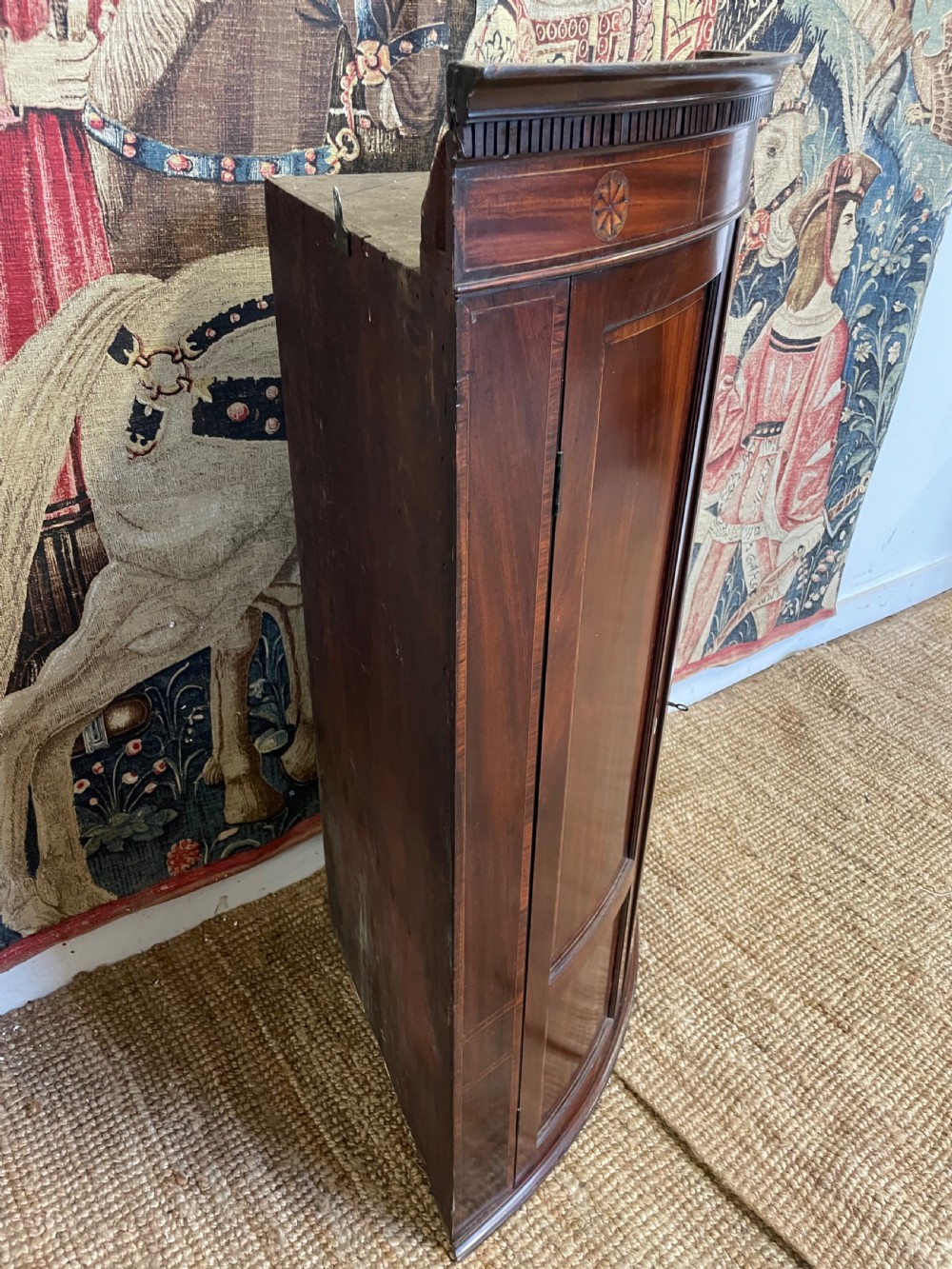 Georgian Mahogany bow-fronted corner cupboard  View VI