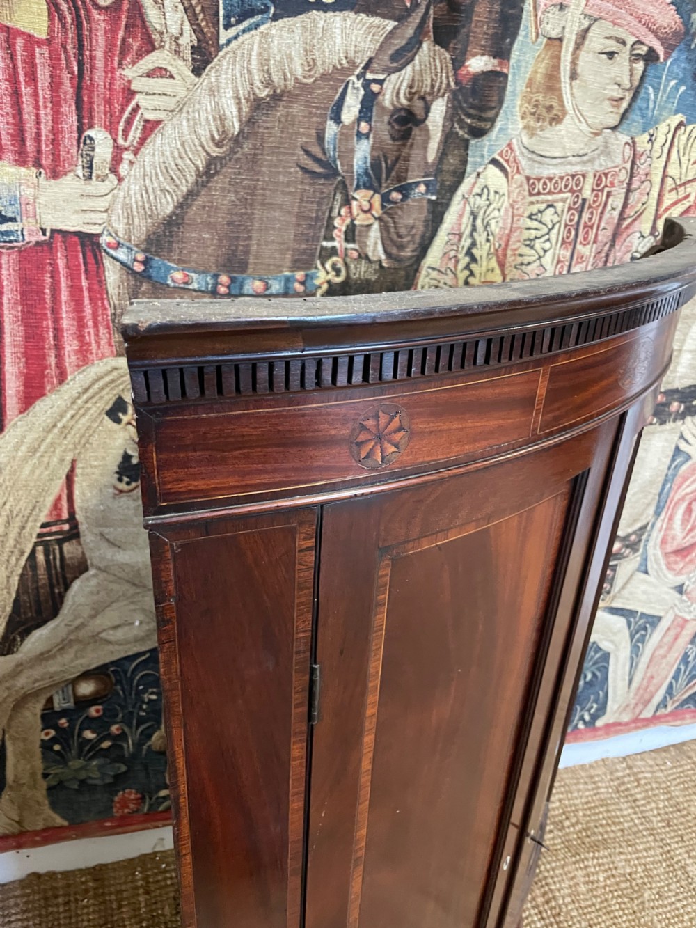 Georgian Mahogany bow-fronted corner cupboard  View VII