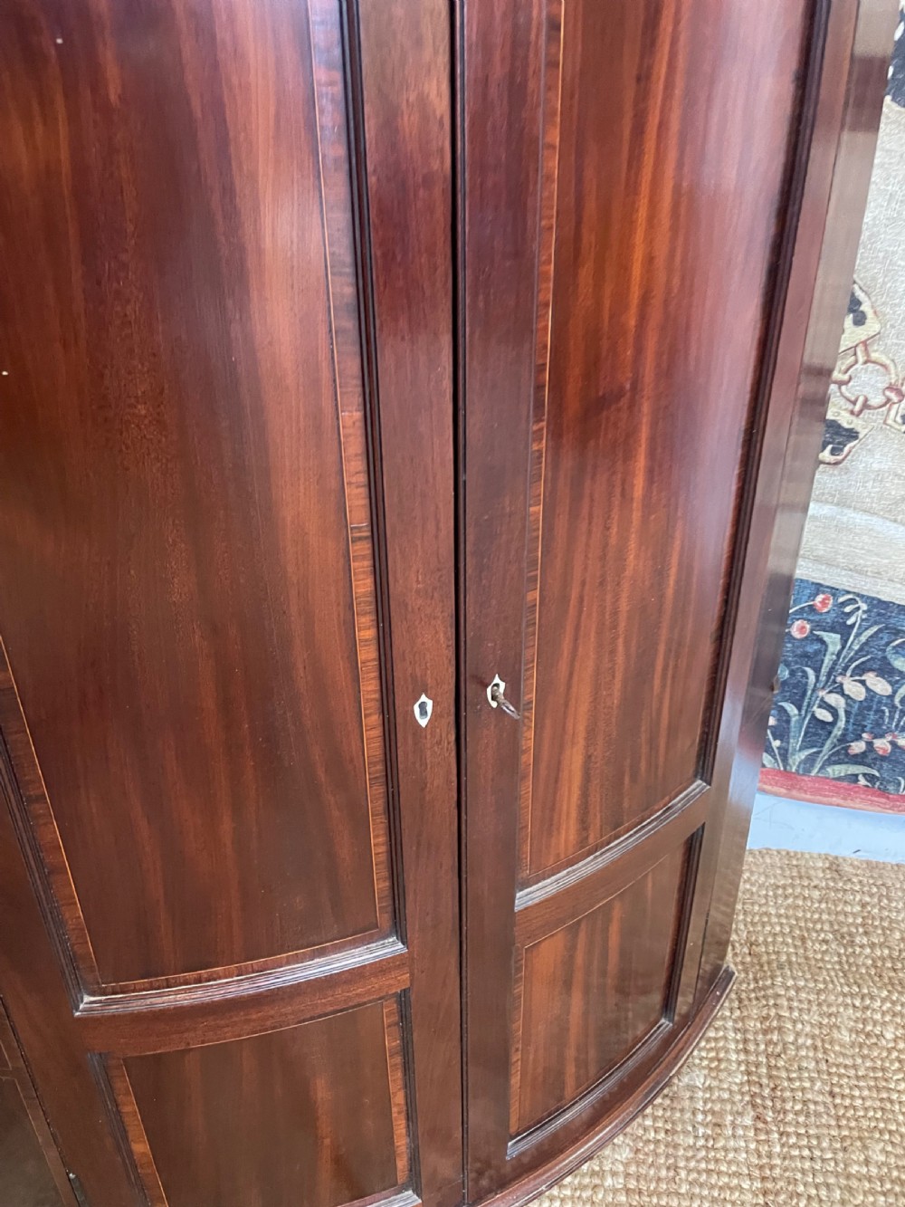Georgian Mahogany bow-fronted corner cupboard  View IX