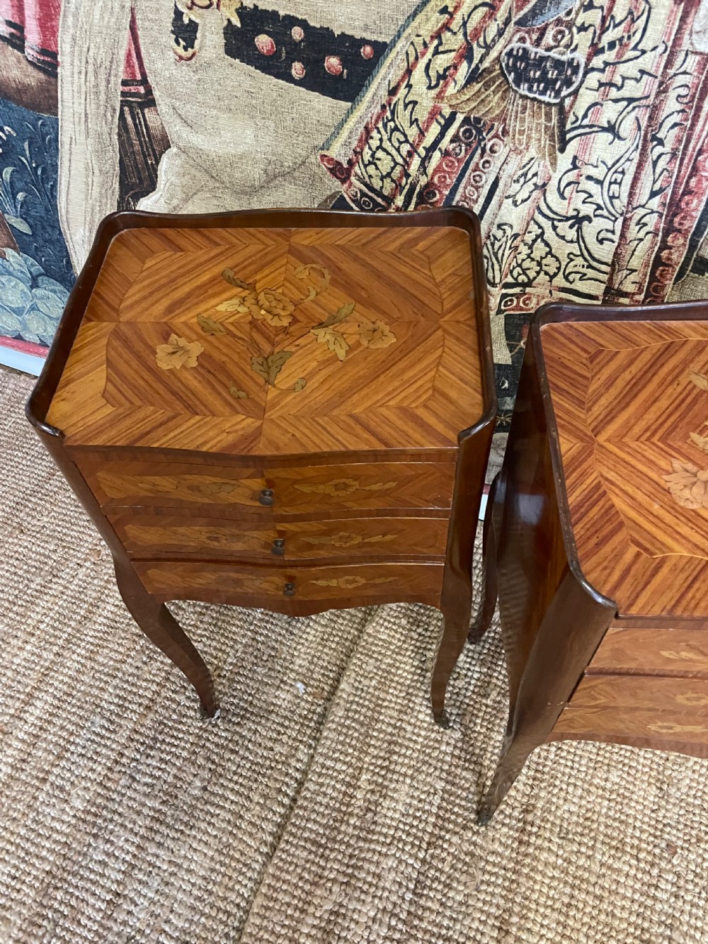 Pair of inlaid Kingwood bedside cabinets  View III