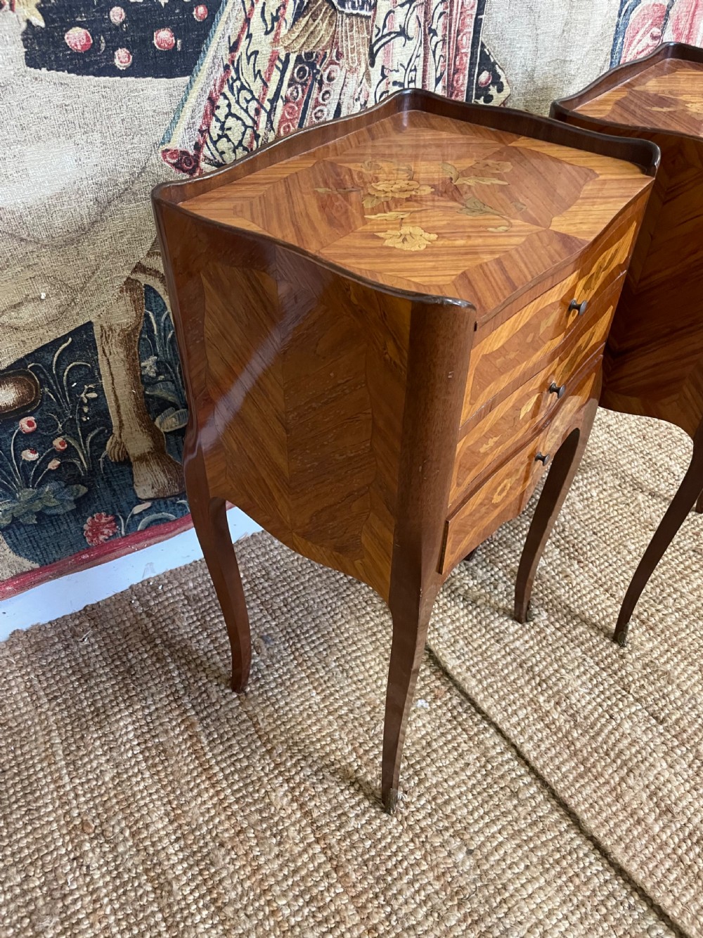 Pair of inlaid Kingwood bedside cabinets  View VI