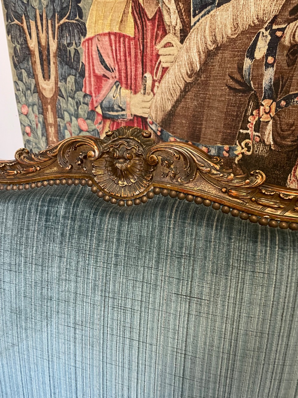 LARGE REGENCE STYLE GILDED OPEN ARMCHAIR View VI
