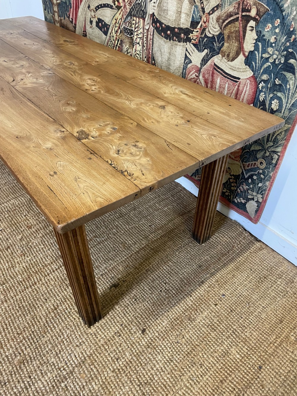 Elm farmhouse table  View III