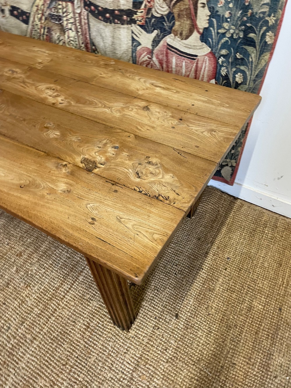 Elm farmhouse table  View IV