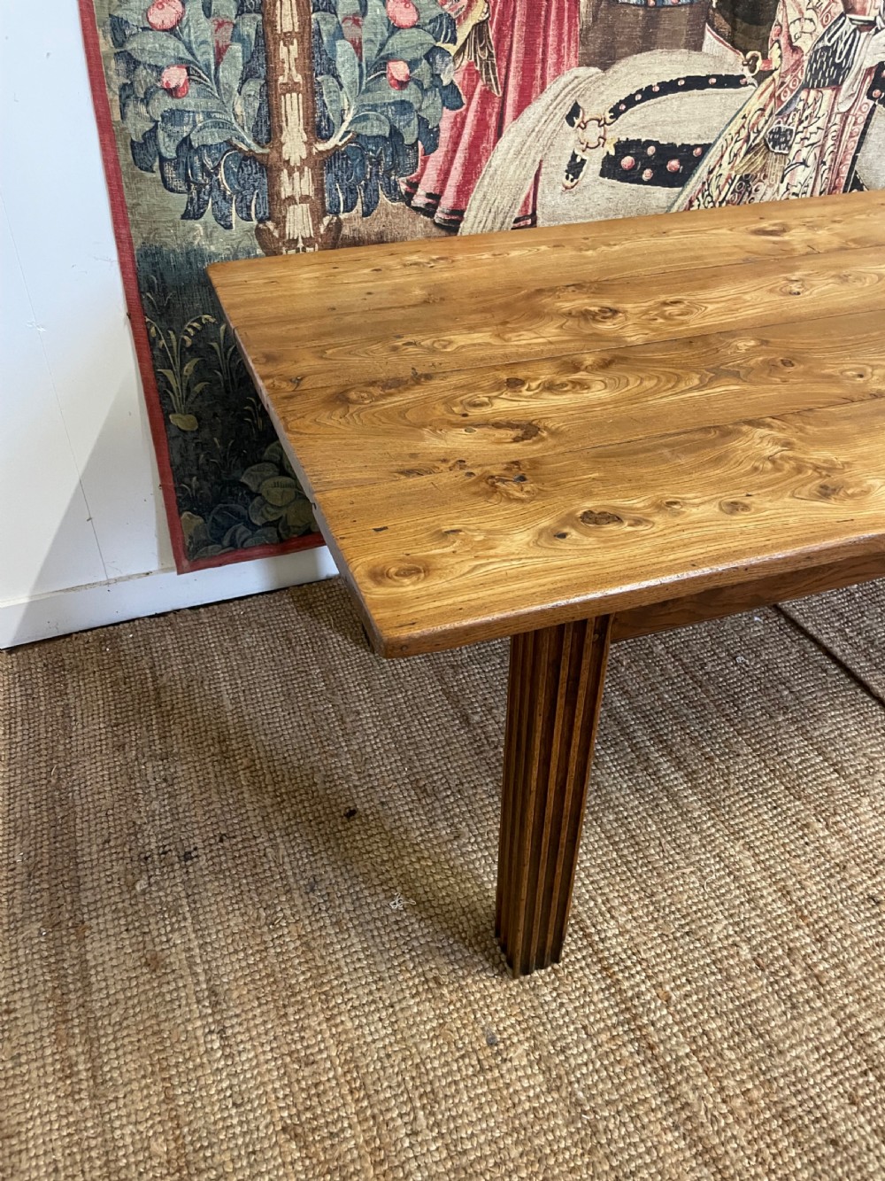 Elm farmhouse table  View V