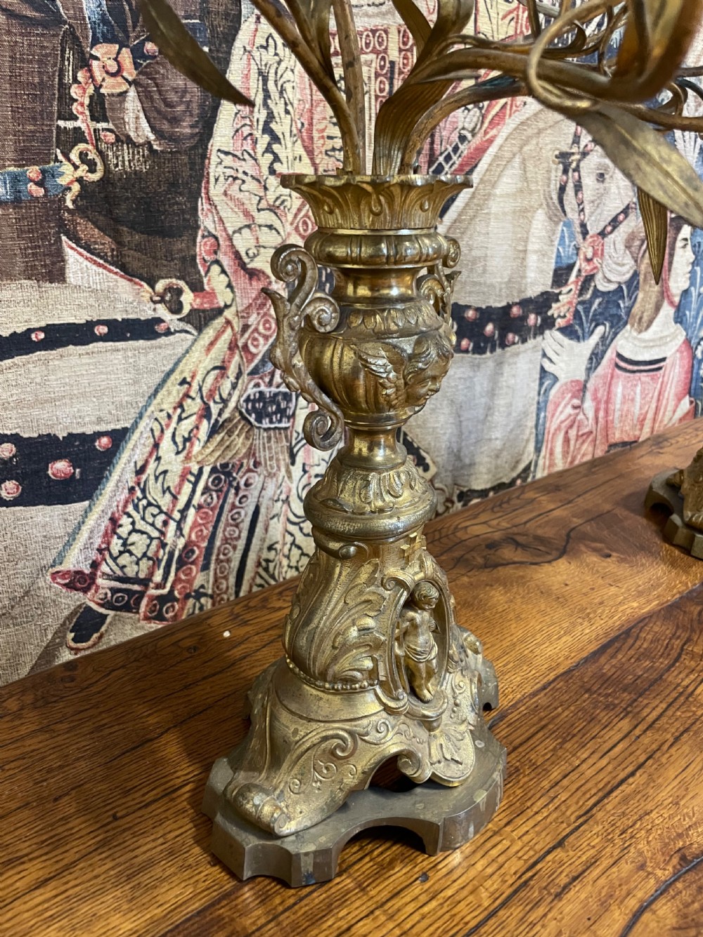 19th Century French ecclesiastical candelabra. View VII