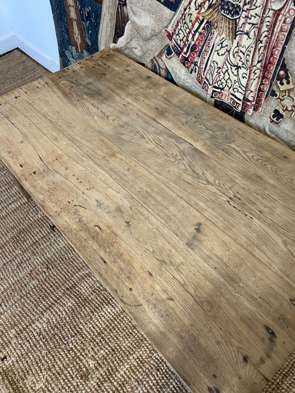 19TH CENTURY FRENCH SCRUBBED OAK COFFEE TABLE View VI