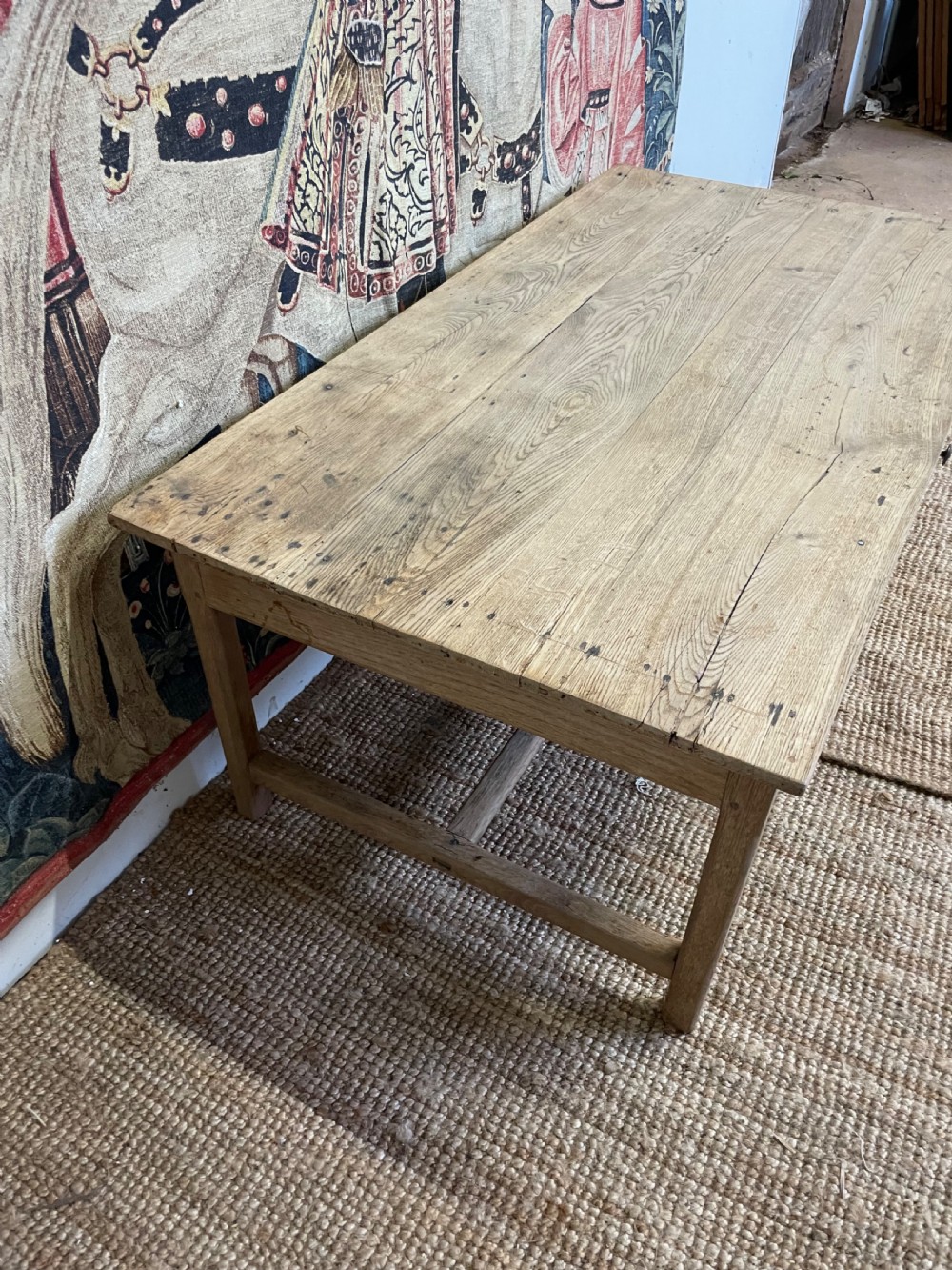 19TH CENTURY FRENCH SCRUBBED OAK COFFEE TABLE View VII
