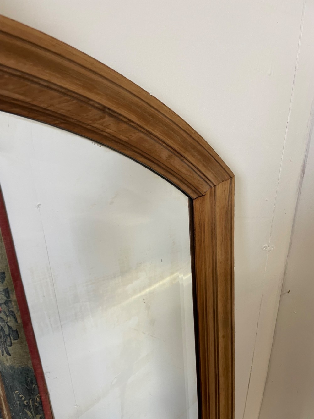 LARGE DECORATIVE RAW WALNUT FRAMED MIRROR View VII