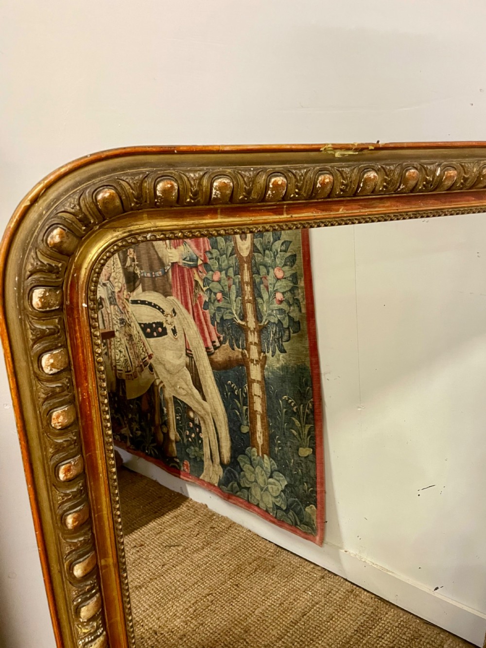 Arched top over mantle mirror 51x35 View II