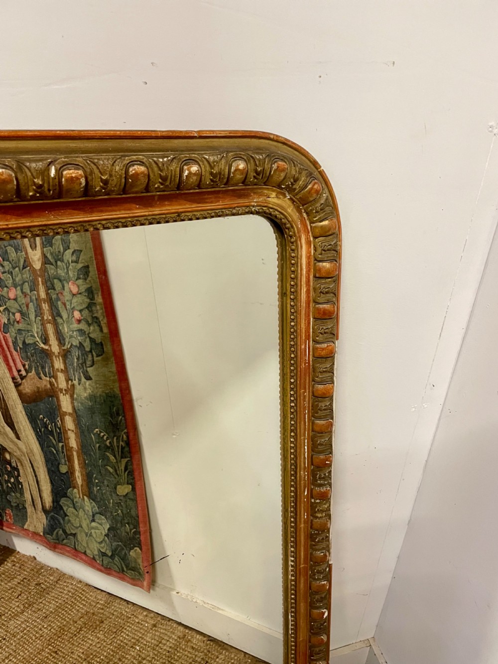 Arched top over mantle mirror 51x35 View IV