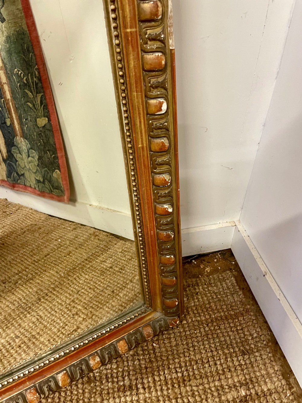 Arched top over mantle mirror 51x35 View V