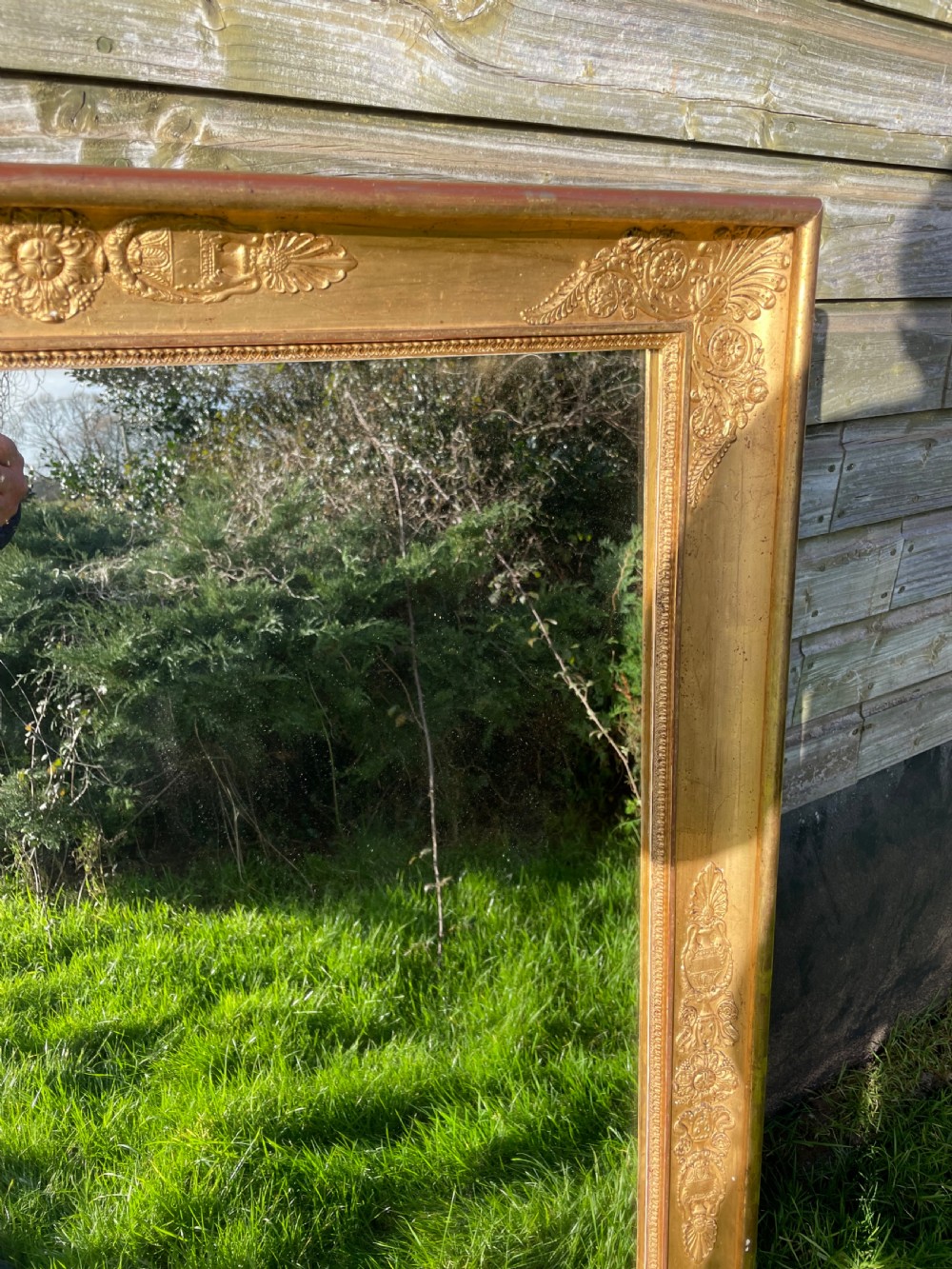 19th century French gilded wall mirror 48.5 “ X 32.5 “ View III
