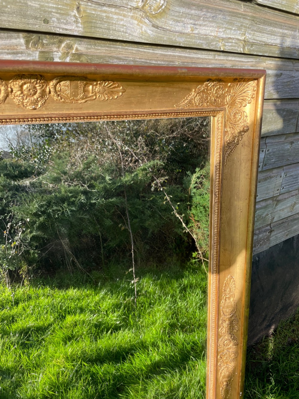 19th century French gilded wall mirror 48.5 “ X 32.5 “ View IV