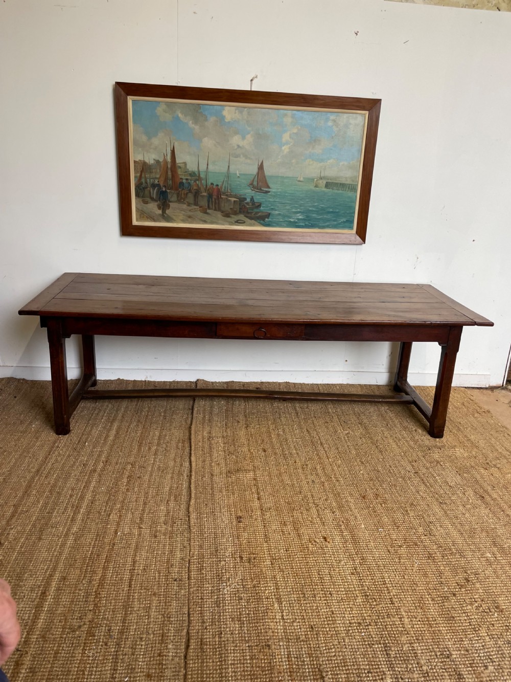 Cherry wood farmhouse table 249cms