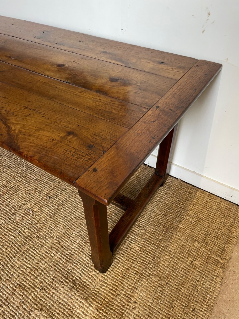 Cherry wood farmhouse table 249cms View II