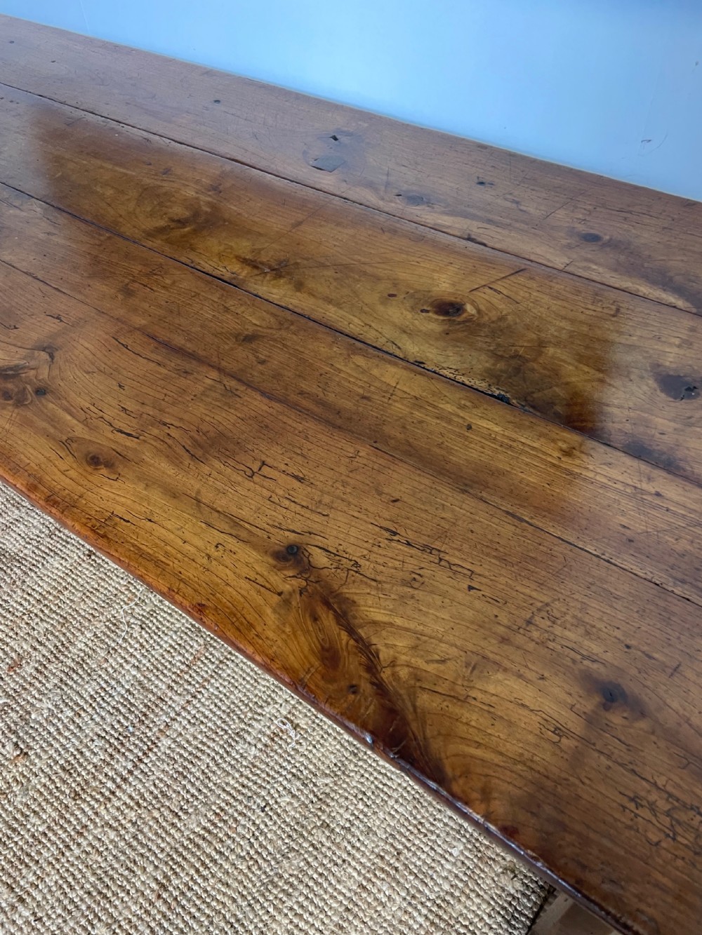 Cherry wood farmhouse table 249cms View IV