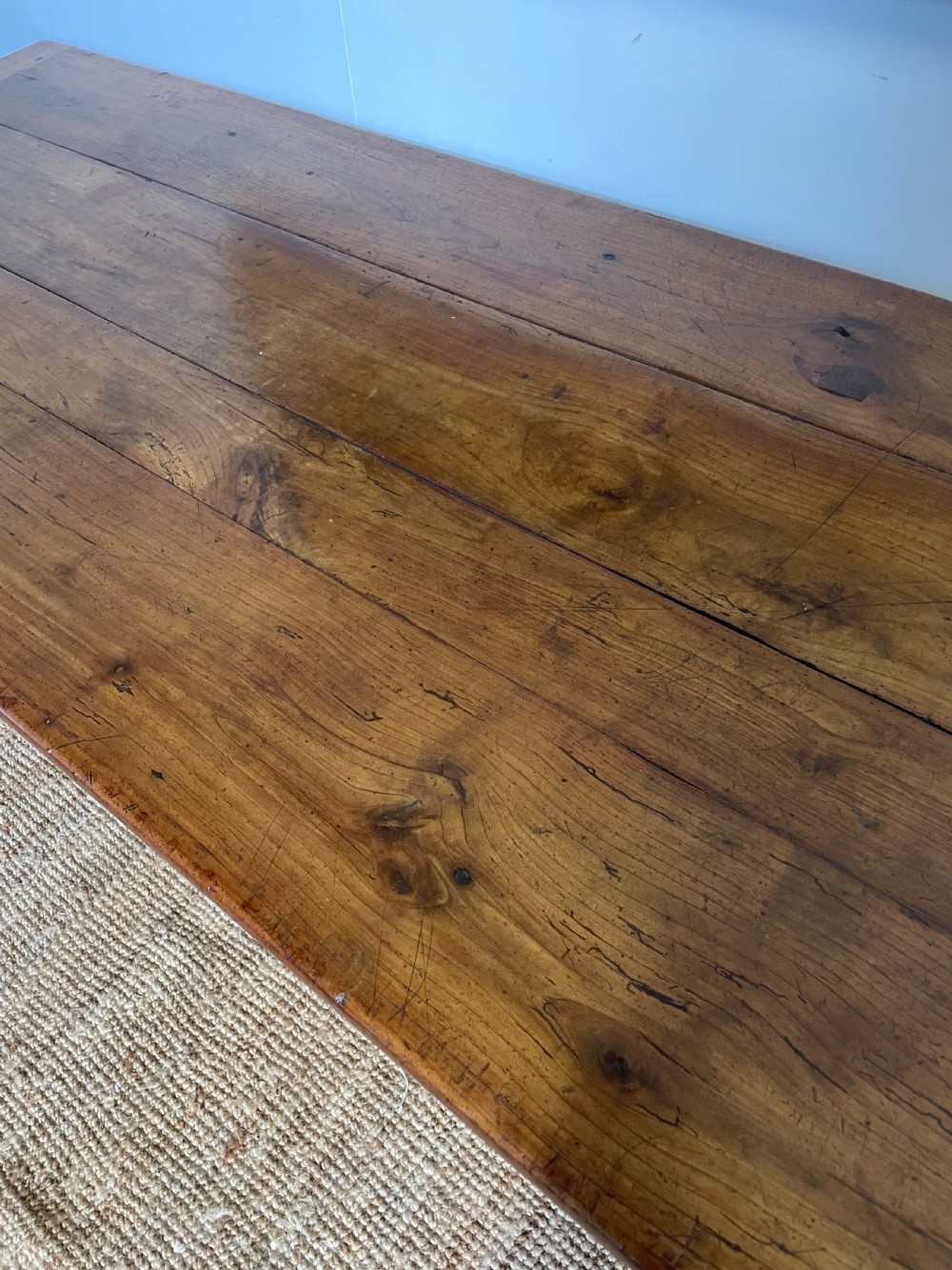 Cherry wood farmhouse table 249cms View V