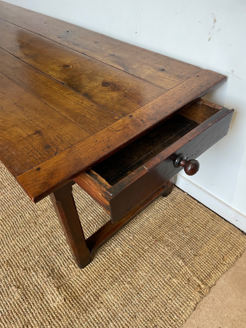 Cherry wood farmhouse table 249cms View IX