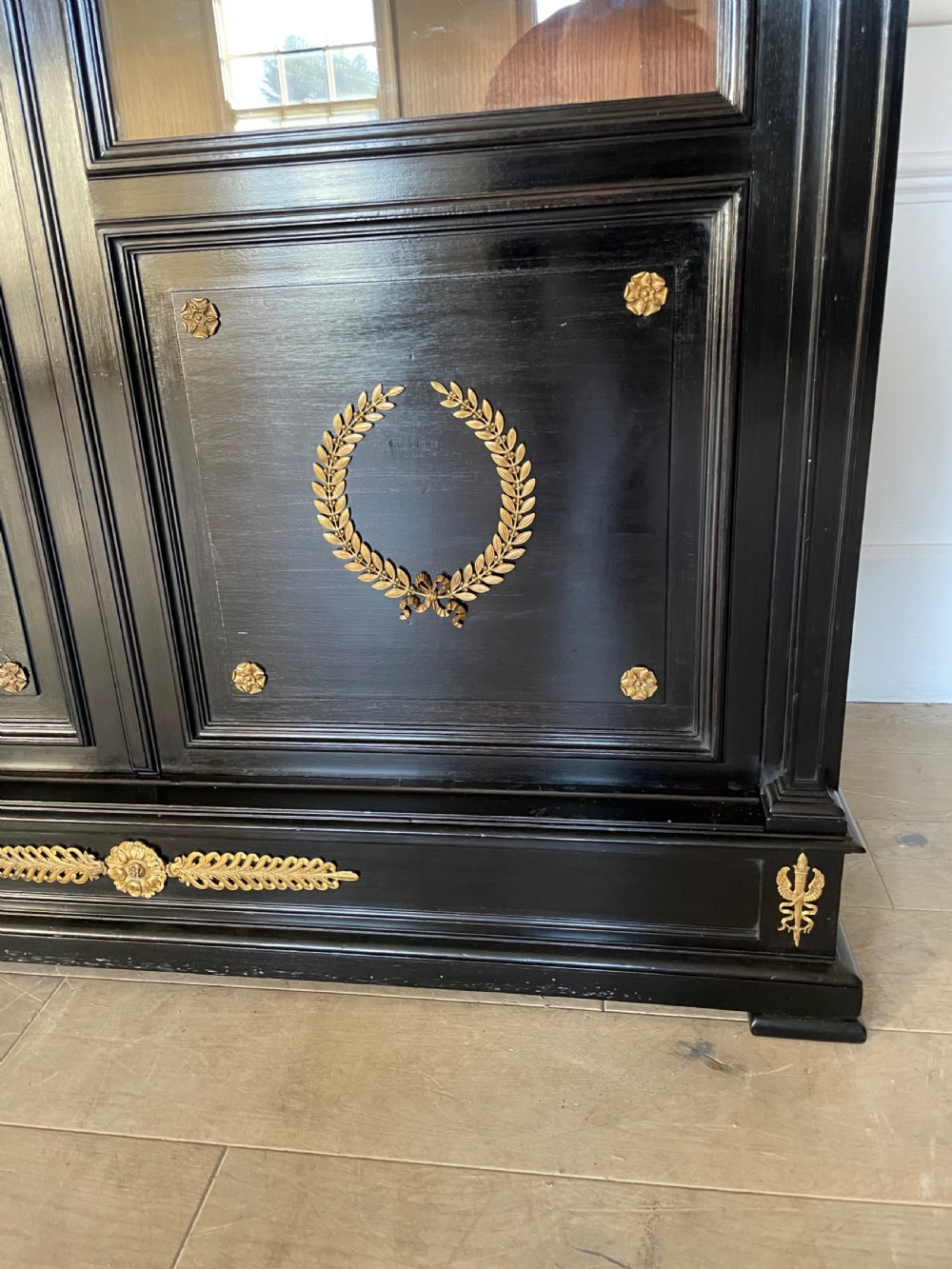 19th century ebonised 2 door bookcase View III