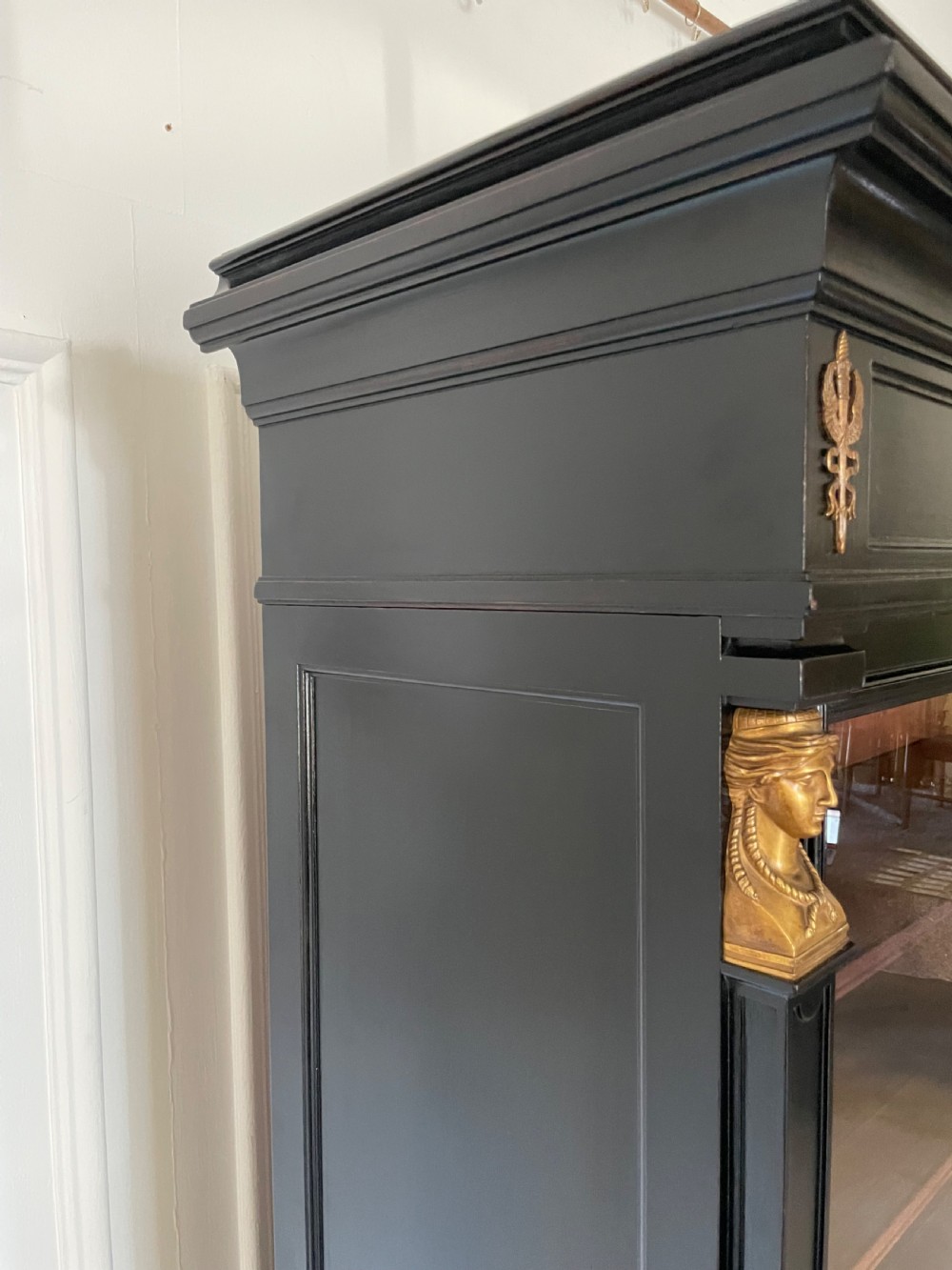 19th century ebonised 2 door bookcase View V