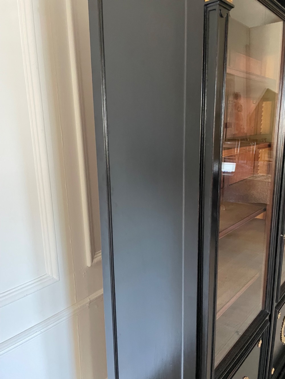 19th century ebonised 2 door bookcase View X