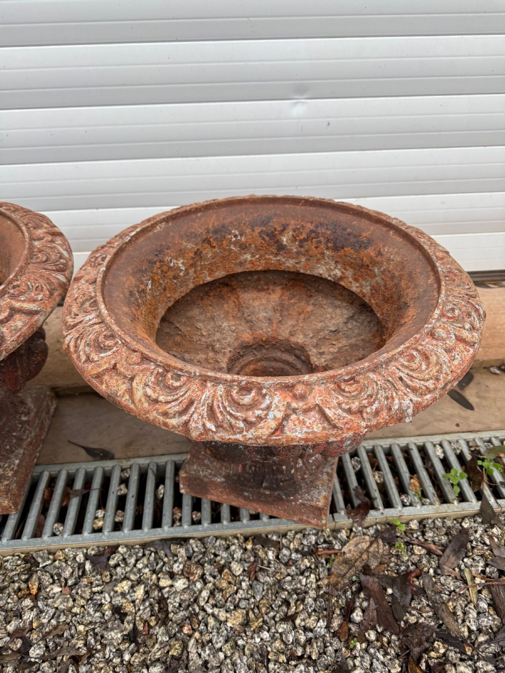 Pair of cast iron planters  View VI