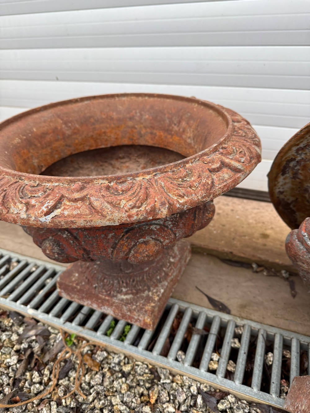 Pair of cast iron planters  View VII