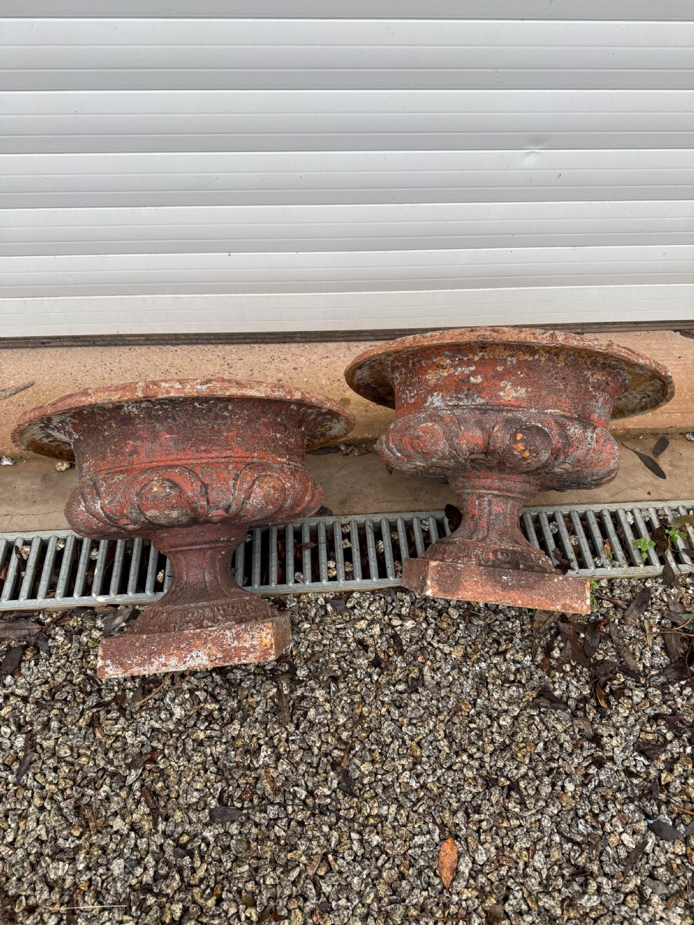 Pair of cast iron planters  View XI