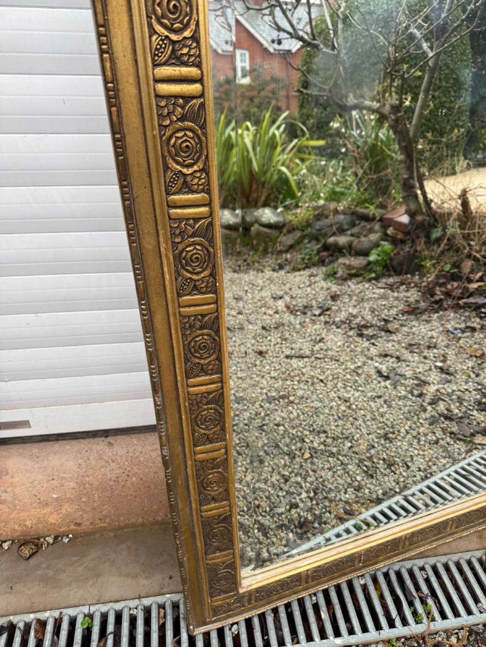 Large Art Deco over mantle mirror View XII