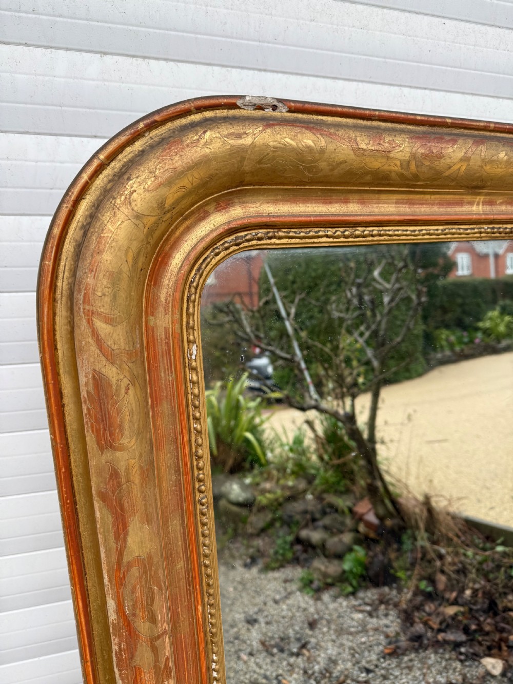 Large arched topped overmantle mirror  View II