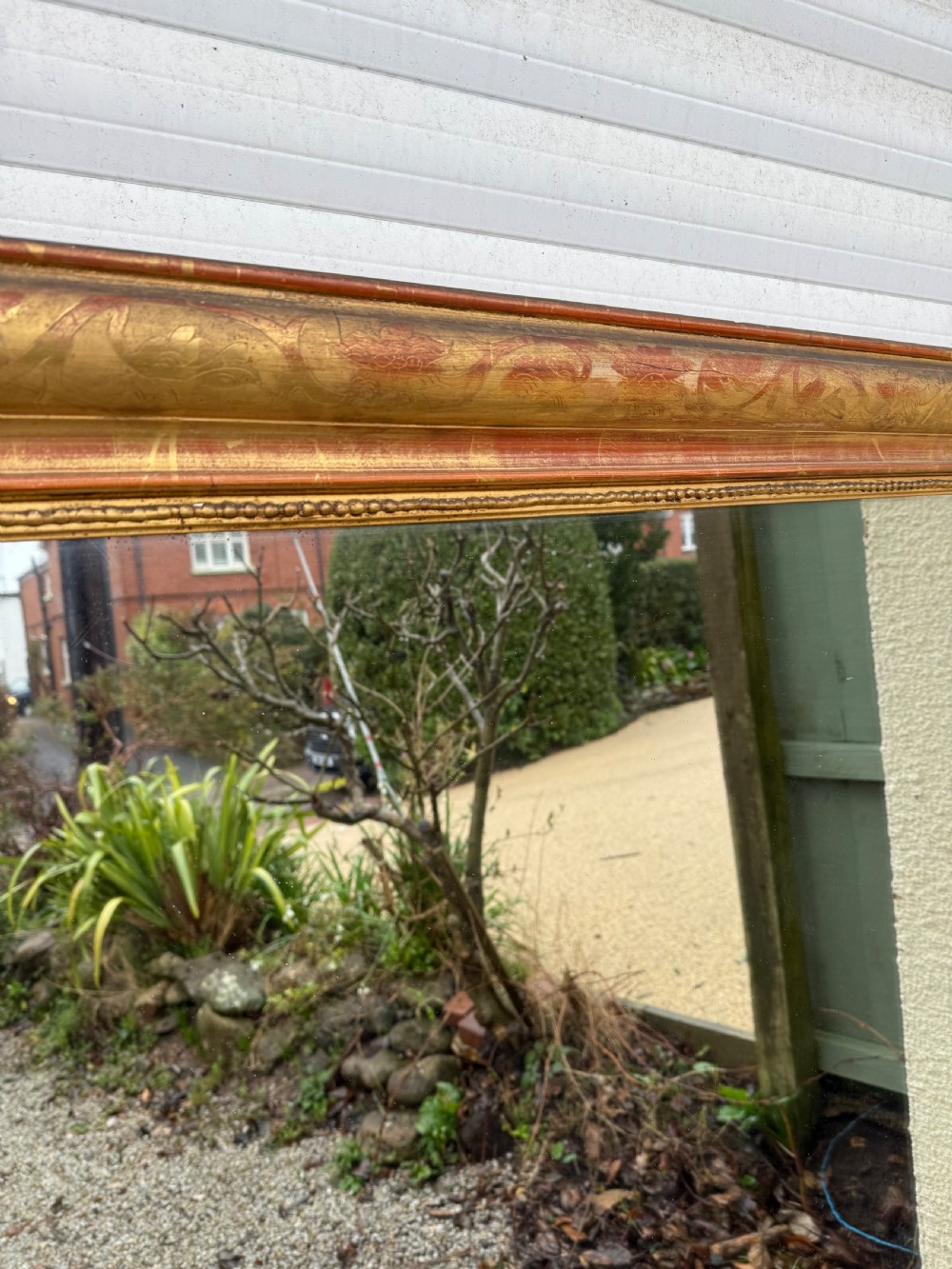 Large arched topped overmantle mirror  View V