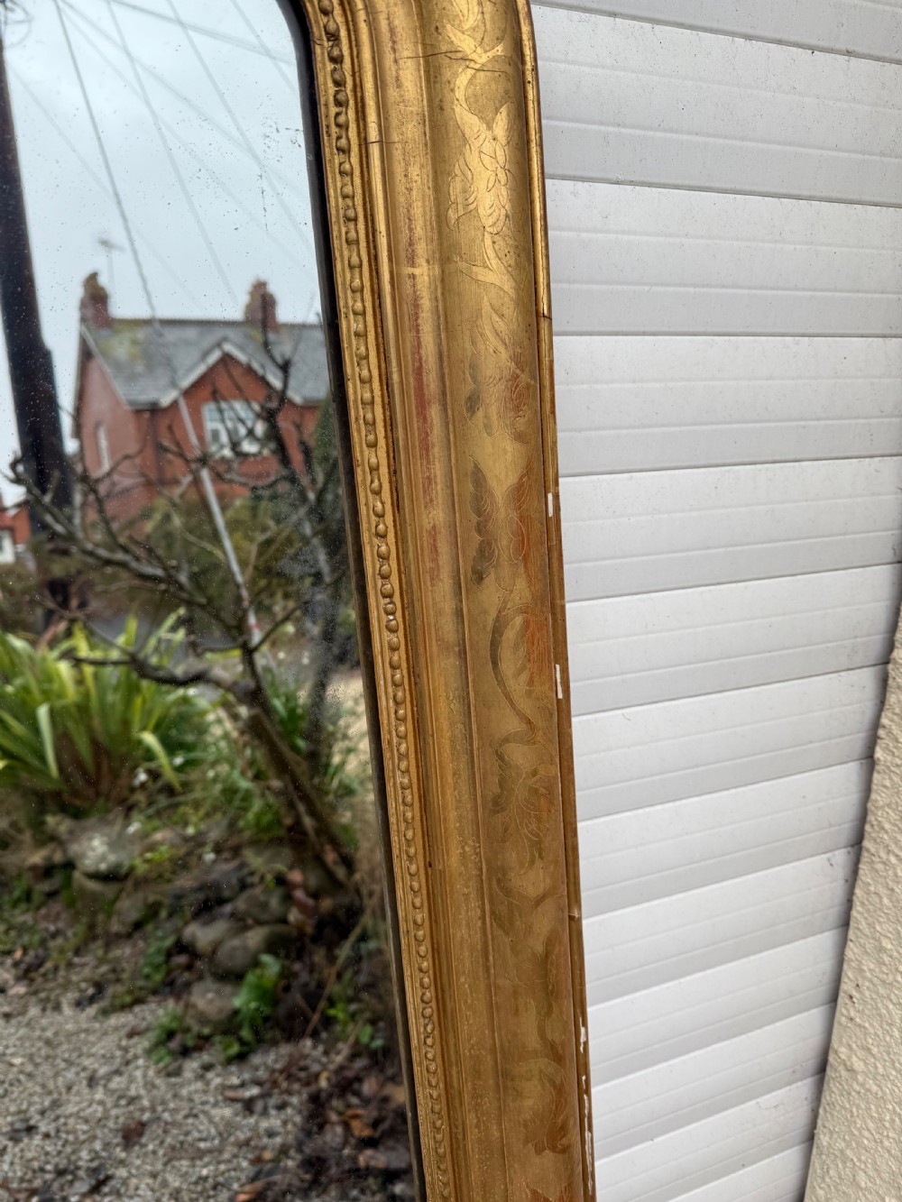 Large arched topped overmantle mirror  View X