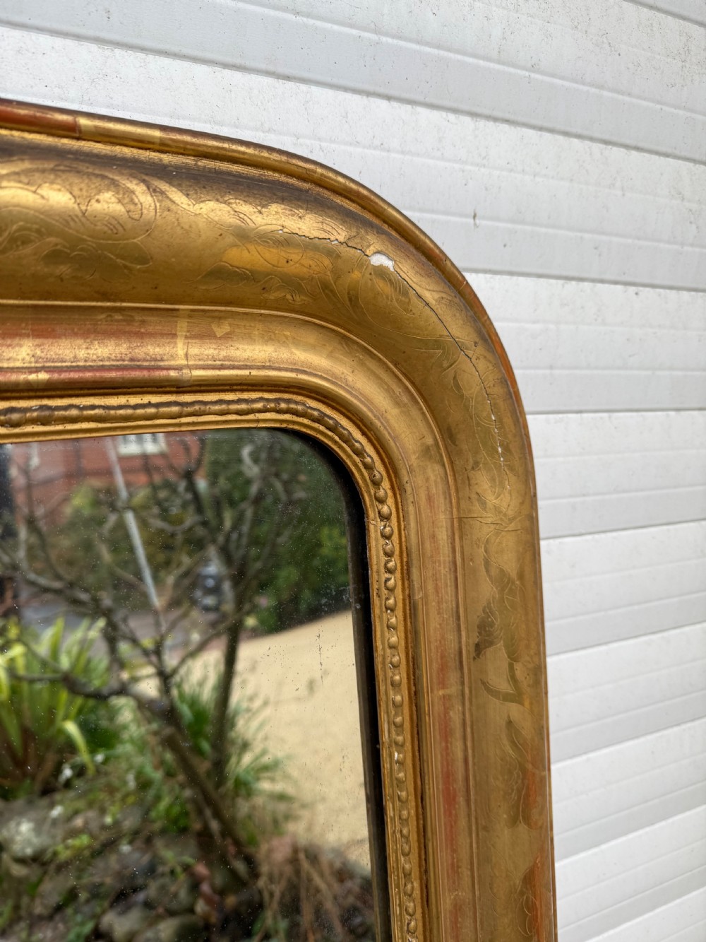 Large arched topped overmantle mirror  View XI